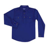 Just Country Girls Kenzie Half Button Long Sleeve Shirt (Cobalt)