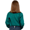 Just Country Girls Kenzie Half Button Long Sleeve Shirt (Dark Green)
