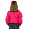 Just Country Girls Kenzie Half Button Long Sleeve Shirt (Hot Pink)