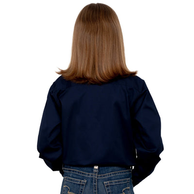 Just Country Girls Kenzie Half Button Long Sleeve Shirt (Navy)