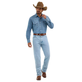 Wrangler Q Mens Western Workshirt - Stonewash