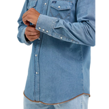Wrangler Q Mens Western Workshirt - Stonewash