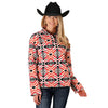 Roper Womens Pullover Aztec Print (White)