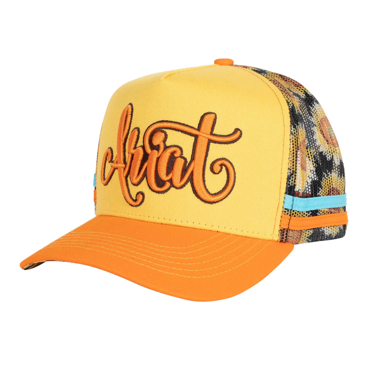 Ariat Sunflower Script Mesh Trucker Cap (Wild Orange)