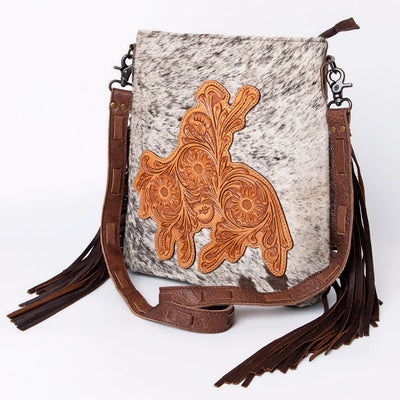 American Darling Large Crossbody Hand Tooled Leather Bag ADBG719D