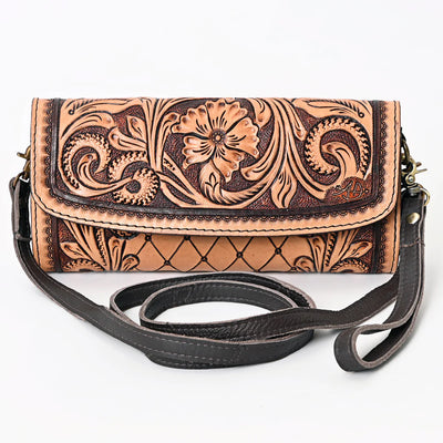 American Darling Hand Tooled Leather Western Women's Clutch Bag ADBGA358