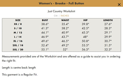 Just Country Womens Brooke Full Button Workshirt (Cobalt)