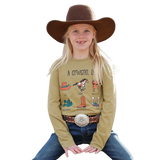 Cruel Girls L/S Cowgirl Traits Graphic Tee CTK8990010