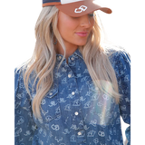 Cruel Womens Girlfriend Fit Snap Front Western Shirt CTW7383012