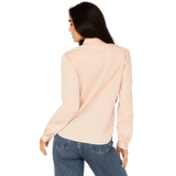 Cruel Denim Ladies Light Pink Western Pearl Snap Shirt-CTW7383010