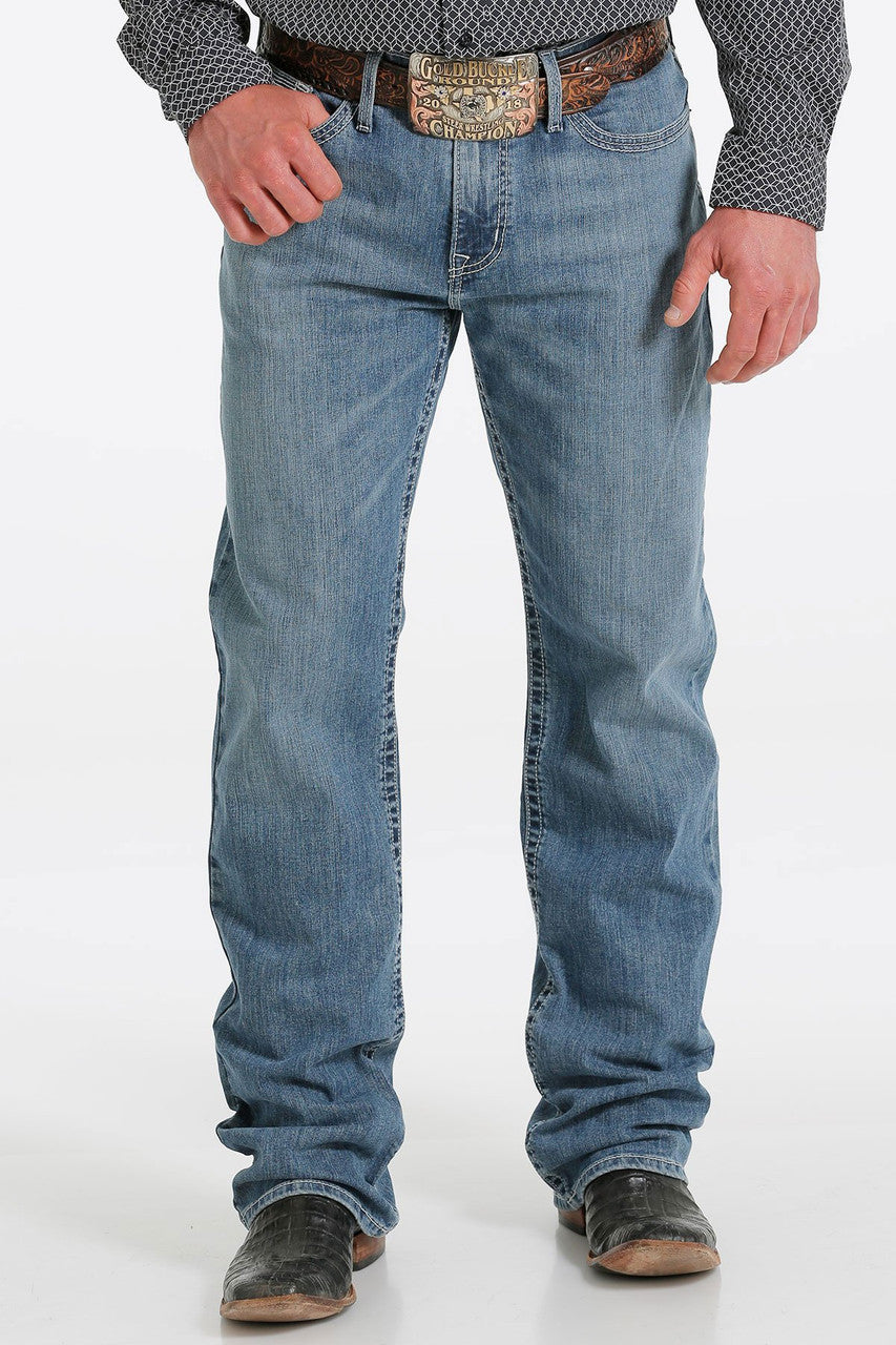 Cinch Mens Grant Relaxed Fit Denim Jeans 36 Inch Leg (Medium Stonewash)