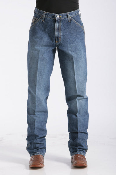 Cinch Mens Blue Label Carpenter Loose Fit Jeans 36 Inch Leg (Medium Stonewash)