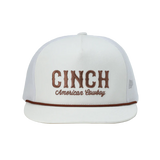 Cinch Mens High Profile Trucker Cap White
