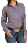 Cinch Womens Arenaflex Button-Down Long Sleeve Western Shirt (Lilac)