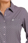 Cinch Womens Arenaflex Button-Down Long Sleeve Western Shirt (Lilac)