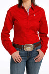 Cinch Womens Button-Down Long Sleeve Western Shirt (Red)