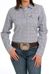 Cinch Womens Snap Front Long Sleeve Western Shirt (Multi)