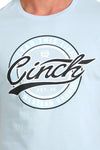 Cinch Mens Lead This Life Cinch Western Brand Tee Shirt (Light Blue)