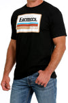 Cinch Mens Support Local Farmers Tee Shirt (Black)