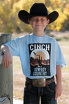 Cinch Boys Cowboy Country Tee Shirt (Light Blue)