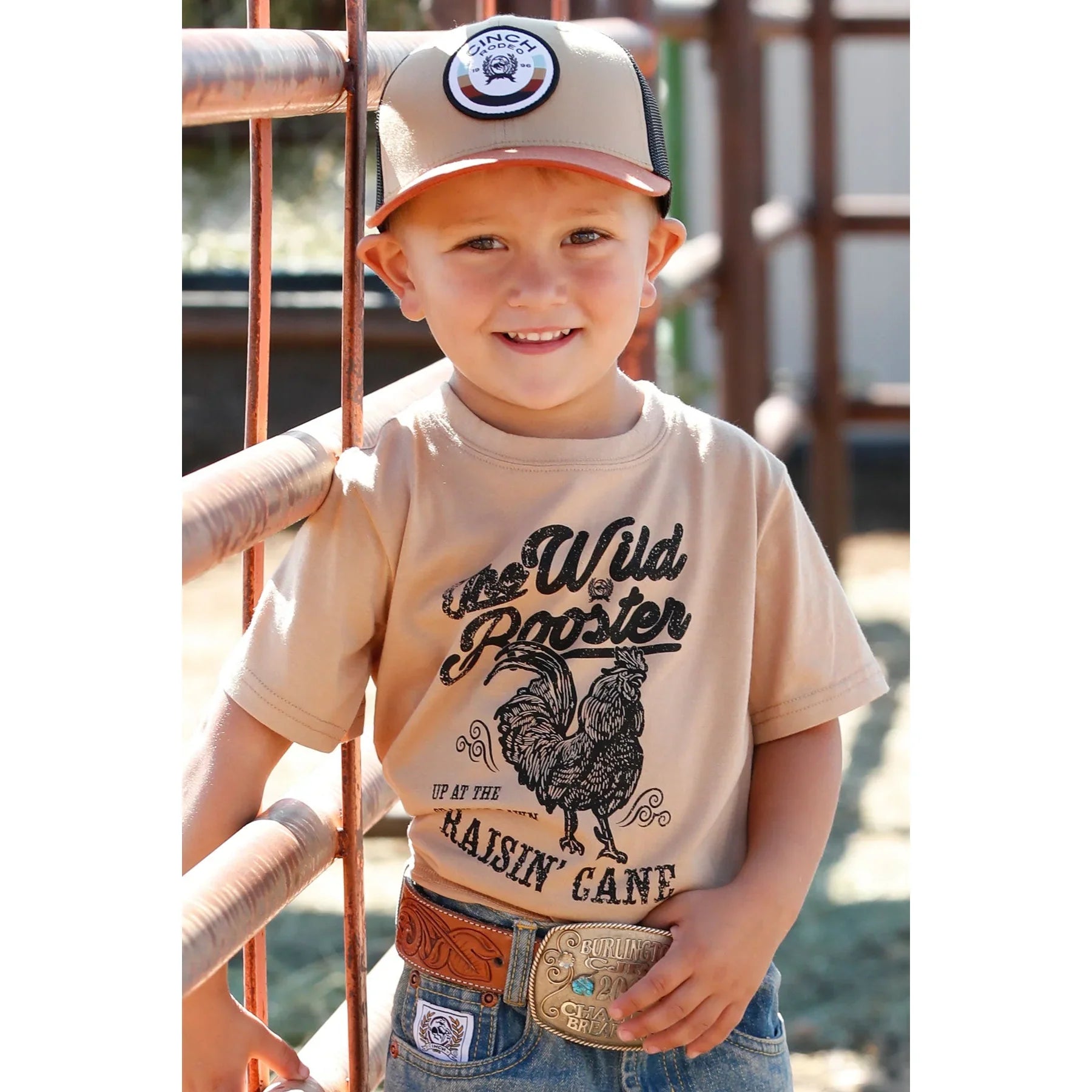 Cinch Boys Toddler The Wild Rooster Shirt (Khaki)