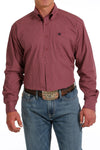 Cinch Mens Geo Print Button-Down Long Sleeve Western Shirt (Fuchsia)