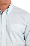 Cinch Mens Geo Print Button-Down Long Sleeve Western Shirt (Light Blue)