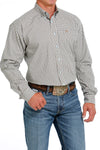 Cinch Mens Plaid Button Down Long Sleeve Shirt (Light Blue)