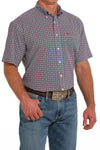 Cinch Mens Arenaflex Button-Down Short Sleeve Western Shirt (White)