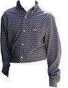 Cinch Boys Match Dad Arenaflex Geo Print Long Sleeve Western Shirt (Navy)