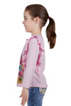 Pure Western Girls Jina Frill Long Sleeve Tee (Pink)