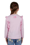 Pure Western Girls Jina Frill Long Sleeve Tee (Pink)