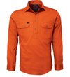 Ritemate Mens Closed Front Long Sleeve Shirt (Orange)