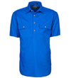 Ritemate Pilbara Mens Closed Front Short Sleeve Shirt (Cobalt Blue)