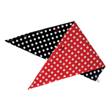 JC Ladies Carlee Double Sided Scarf Black/Red Polka Dot