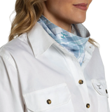 Just Country Womens Carlee Double Sided Scarf Bluebell/Arctic Plaid/Arctic Ice