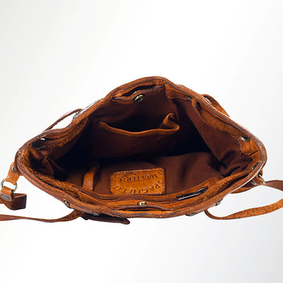 American Darling Spaghetti Western Leather Handbag SWC138ATAN