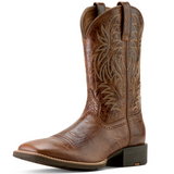 Ariat Mens Sport Western Wide Square Toe Cowboy Boot - Dark Tan