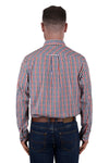 Thomas Cook Mens Joel Check 2-Pocket Long Sleeve Shirt (Navy/Red)