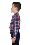 Thomas Cook Boys Colby Check 2-Pocket Long Sleeve Shirt (Navy/Red)