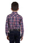 Thomas Cook Boys Colby Check 2-Pocket Long Sleeve Shirt (Navy/Red)