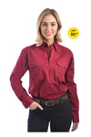 Thomas Cook Light Drill Closed Front Work Shirt (Red)