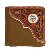 Ariat Bi Fold Wallet Brown/Tan - Tool Overlay WLT2112A