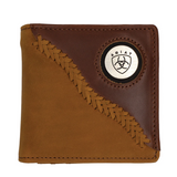 Ariat Bi Fold Wallet Brown - Two Toned Stitched WLT2113A