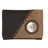 Ariat Tri Fold Wallet Brown - Two Toned WLT3100A