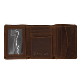 Ariat Tri Fold Wallet Distressed Brown WLT3105A