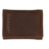 Ariat Tri Fold Wallet Distressed Brown WLT3105A