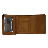 Ariat Tri Fold Wallet Brown WLT3109A