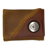 Ariat Tri Fold Wallet Brown WLT3113A