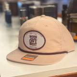 Worn out West Patch Cap - Peach/ Maroon